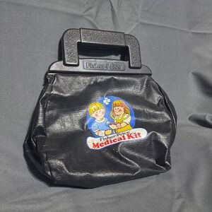 VTG Fisher Price Medical Kit Black Doctor Bag Only for Pretend Play